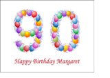 90th Birthday Balloons Edible Icing Cake Topper