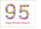 95th Birthday Balloons Edible Icing Cake Topper or Ribbon