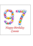 97th Birthday Balloons Edible Icing Cake Topper or Ribbon