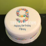 9th Birthday Balloons Edible Icing Cake Topper