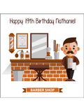 Barber Shop Hairdresser Edible Icing Cake Topper 01