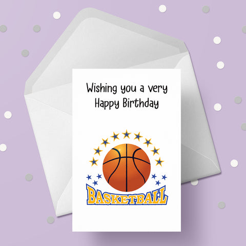 Basketball Birthday Card 01