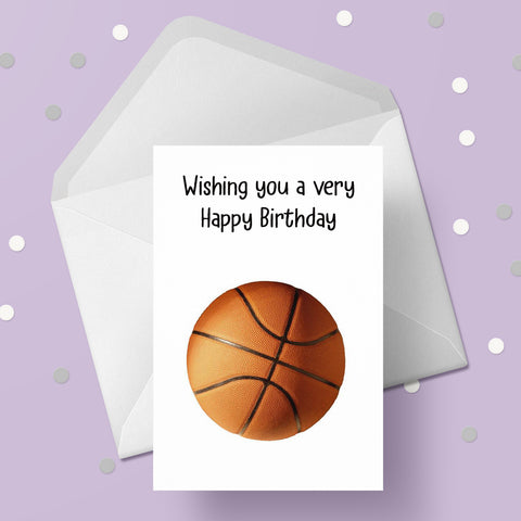 Basketball Birthday Card 02