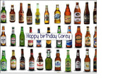 Bottles of Beer Edible Icing Cake Topper