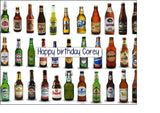 Lager Bottles Edible Icing Cake Topper