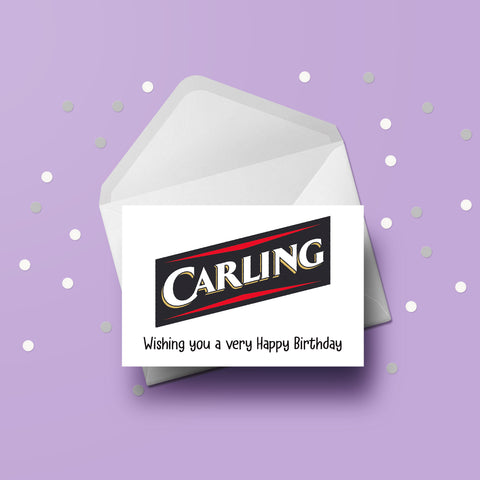 Beer, Lager Label Birthday Card 03 - Carling
