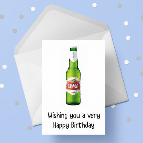 Beer 05 Birthday Card - Stella Artois