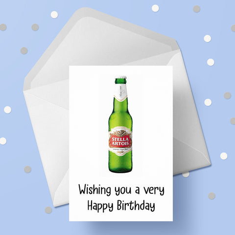 Beer Birthday Card 05 - Stella Artois
