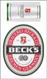 Beer, Lager Label Edible Icing Topper 01 Beck's