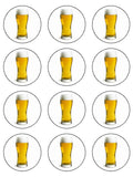 Beer 02 Edible Icing Cake Topper or Ribbon