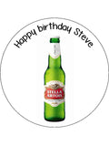 Beer 05 Edible Icing Cake Topper or Ribbon - Stella Artois