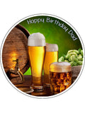 Beer Edible Icing Cake Topper 06