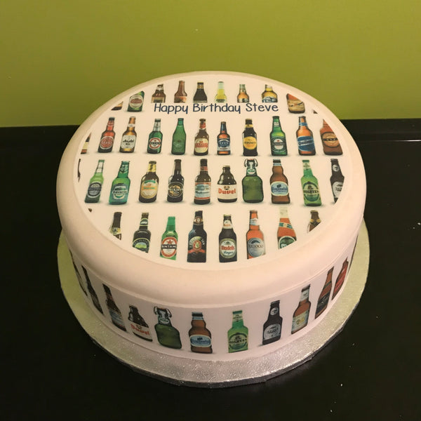 Beer 01 Edible Icing Cake Topper or Ribbon