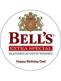 Bell's Whisky Logo Edible Icing Cake Topper