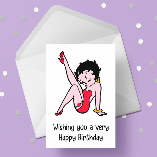 Betty Boop Birthday Card