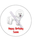 Bichon Frise Edible Icing Cake Topper