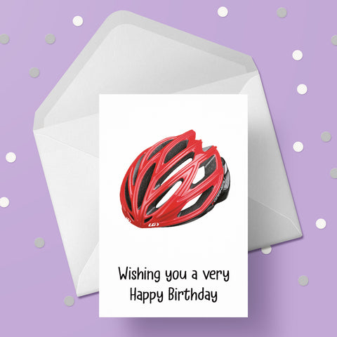 Bicycle Helmet Birthday Card 01