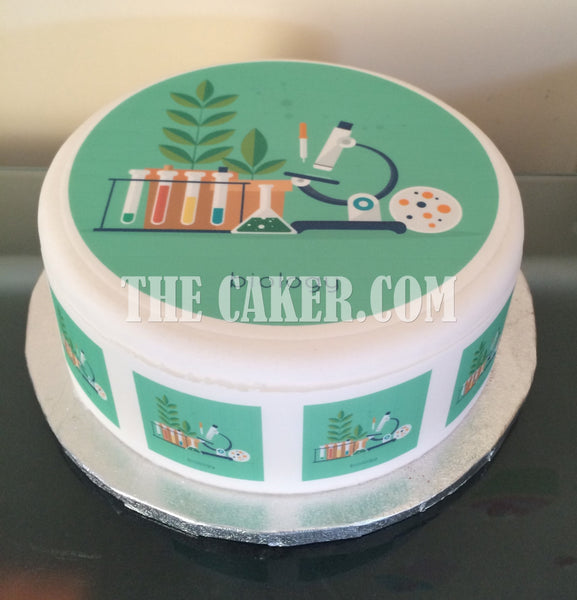 Biology Science Edible Icing Cake Topper or Ribbon