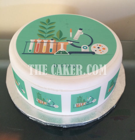 Biology Science Edible Icing Cake Topper or Ribbon