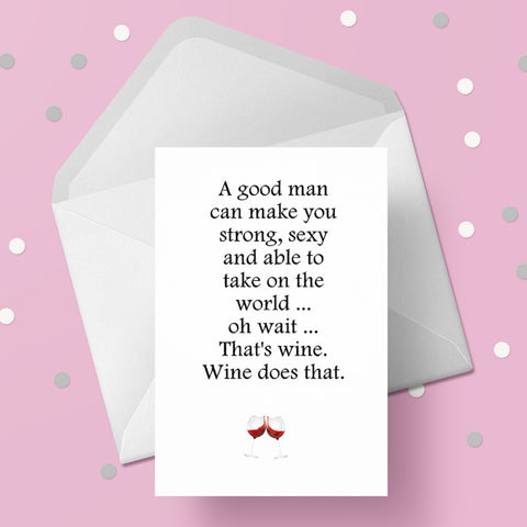 Happy Birthday Card 20 - Funny "wine does that"