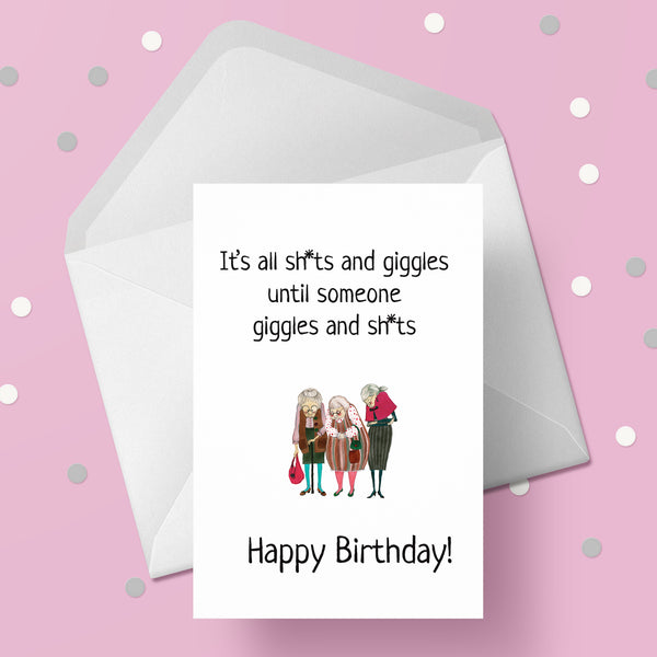 Happy Birthday Card 29 - Funny OAP Theme - Shits & Giggles