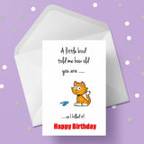 Happy Birthday Card 17 - Funny A little bird told me....