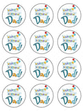 Dad Edible Icing Cake Topper or Ribbon 02