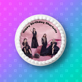 Black Pink 01 Edible Icing Cake Topper or Ribbon