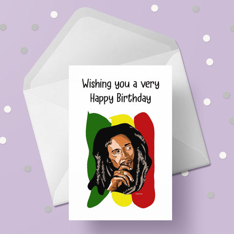Bob Marley 04 Birthday Card