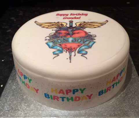Bon Jovi 03 Edible Icing Cake Topper or Ribbon