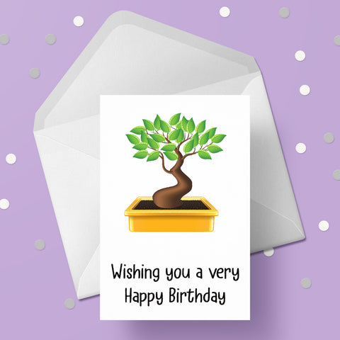 Bonsai Tree Birthday Card