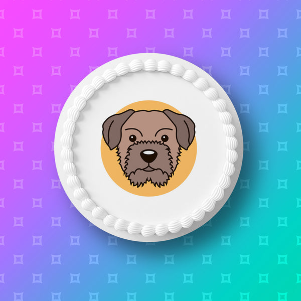 Border Terrier Edible Icing Cake Topper 02