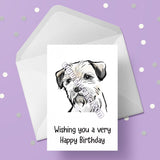 Border Terrier Birthday Card 03