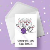 Bowling / Skittles Birthday Card