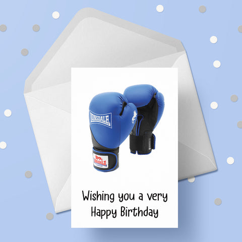 Boxing / Blue Boxing Gloves Card 03