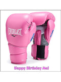 Pink Boxing Gloves Edible Icing Cake Topper 02