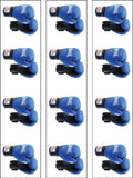 Blue Boxing Gloves Edible Icing Cake Topper 03