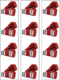 Red Boxing Gloves Edible Icing Cake Topper 01