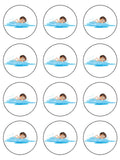 Swim Swimming Edible Icing Cake Topper 05