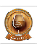 Brandy Glass 01 Edible Icing Cake Topper or Ribbon
