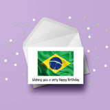 Brazil / Brazilian Flag Card