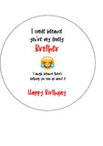 Brother Edible Icing Cake Topper 12
