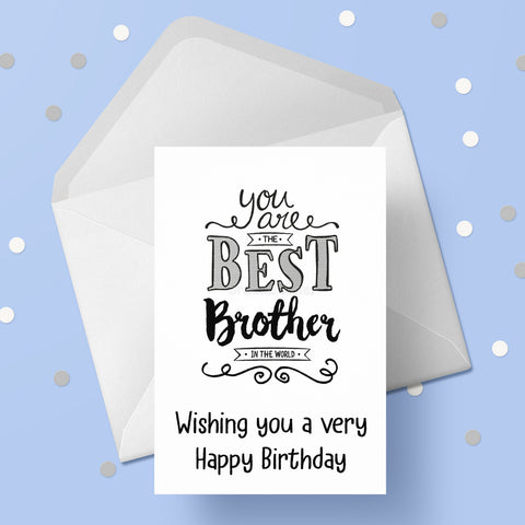 Birthday Card for Brother 01 - Best Brother