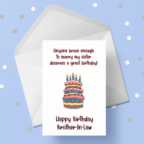 Birthday Card for Brother in Law 01 - Funny married to