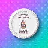 Brother in Law Edible Icing Cake Topper 01