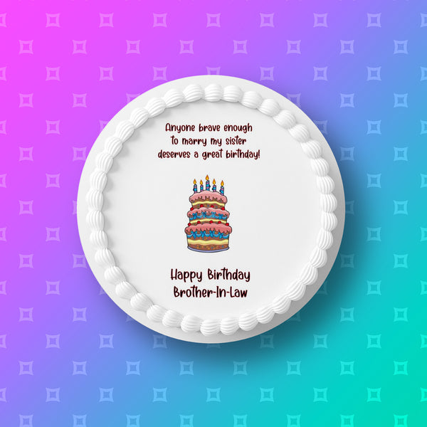 Brother in Law Edible Icing Cake Topper 01