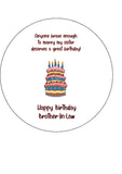 Brother in Law Edible Icing Cake Topper 01