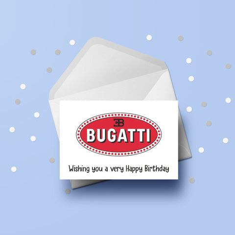 Bugatti Logo Birthday Card
