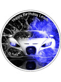 Bugatti Veyron Car Edible Icing Cake Topper