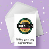 Bulmers Label Birthday Card